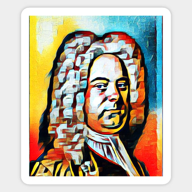 George Frideric Handel Abstract Portrait | George Frideric Handel Artwork 2 Sticker by JustLit